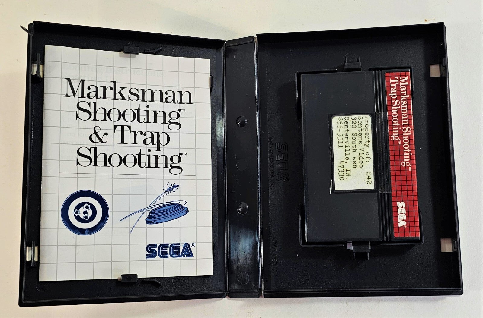 Marksman Shooting/Trap Shooting (Sega Master System, 1987) Game Case Manual