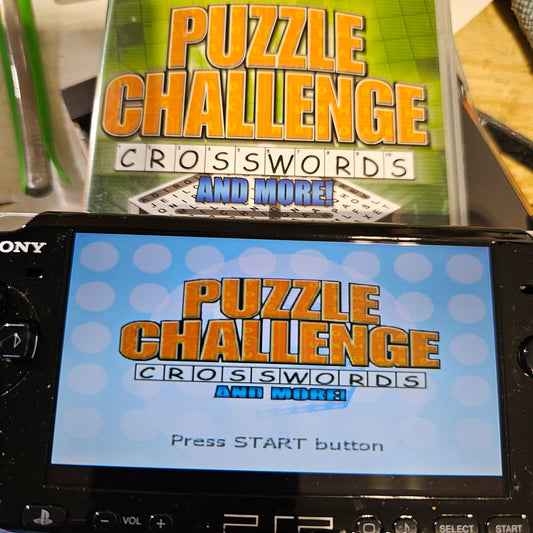 Puzzle Challenge: Crosswords and More (Sony PSP, 2006) Game Case Manual - Tested