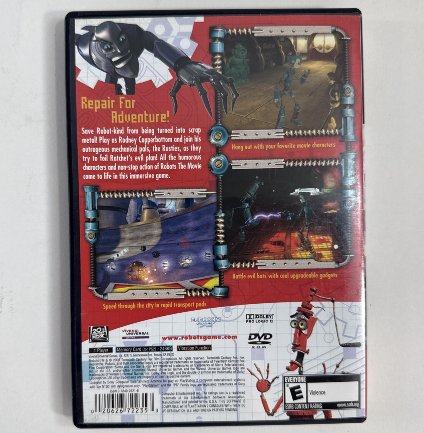 Robots (Sony PlayStation 2, 2005) Game Case Manual - Tested and Working