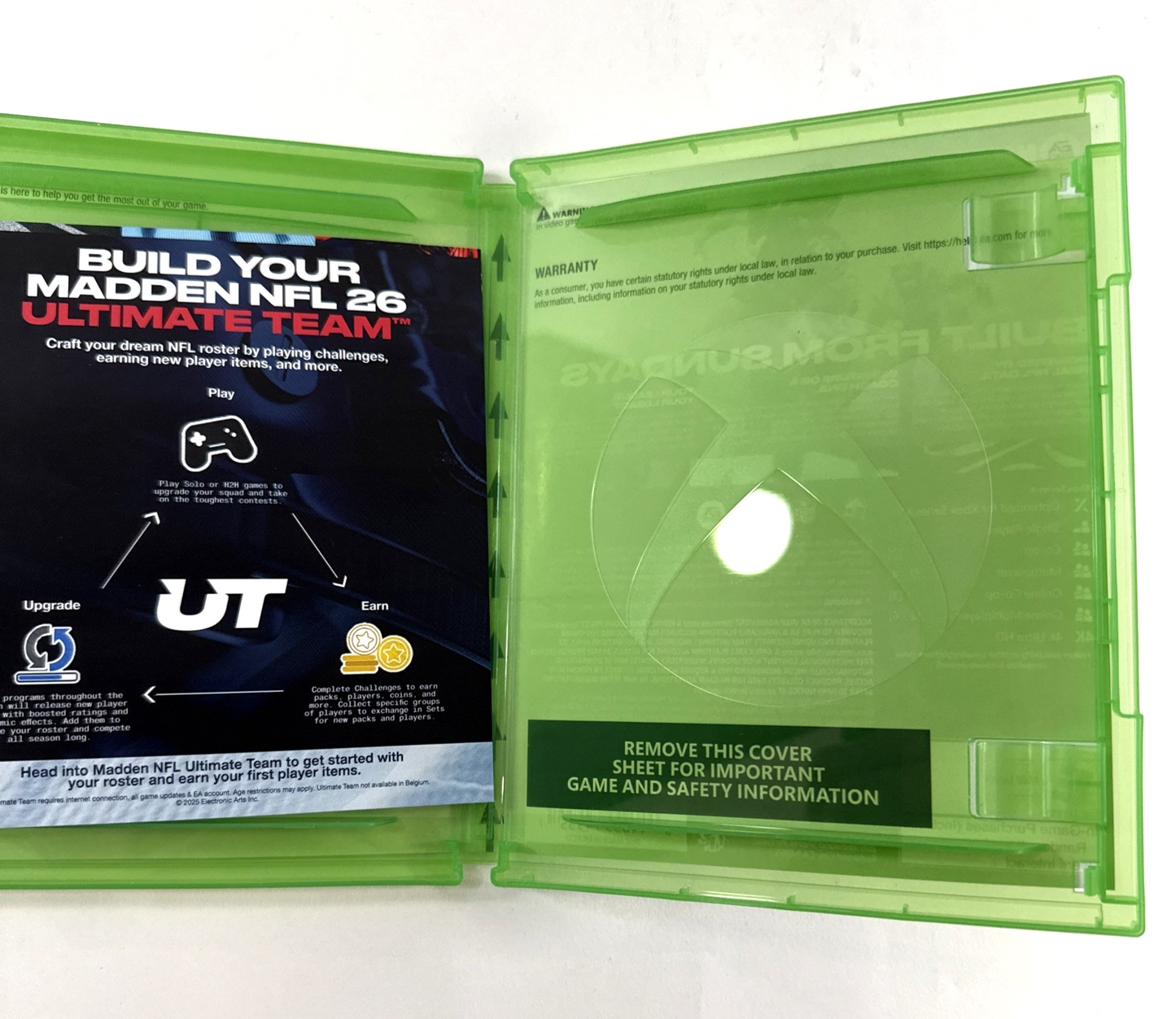 Madden NFL 26 (Microsoft Xbox Series X|S, 2025) Game Case Insert - Tested