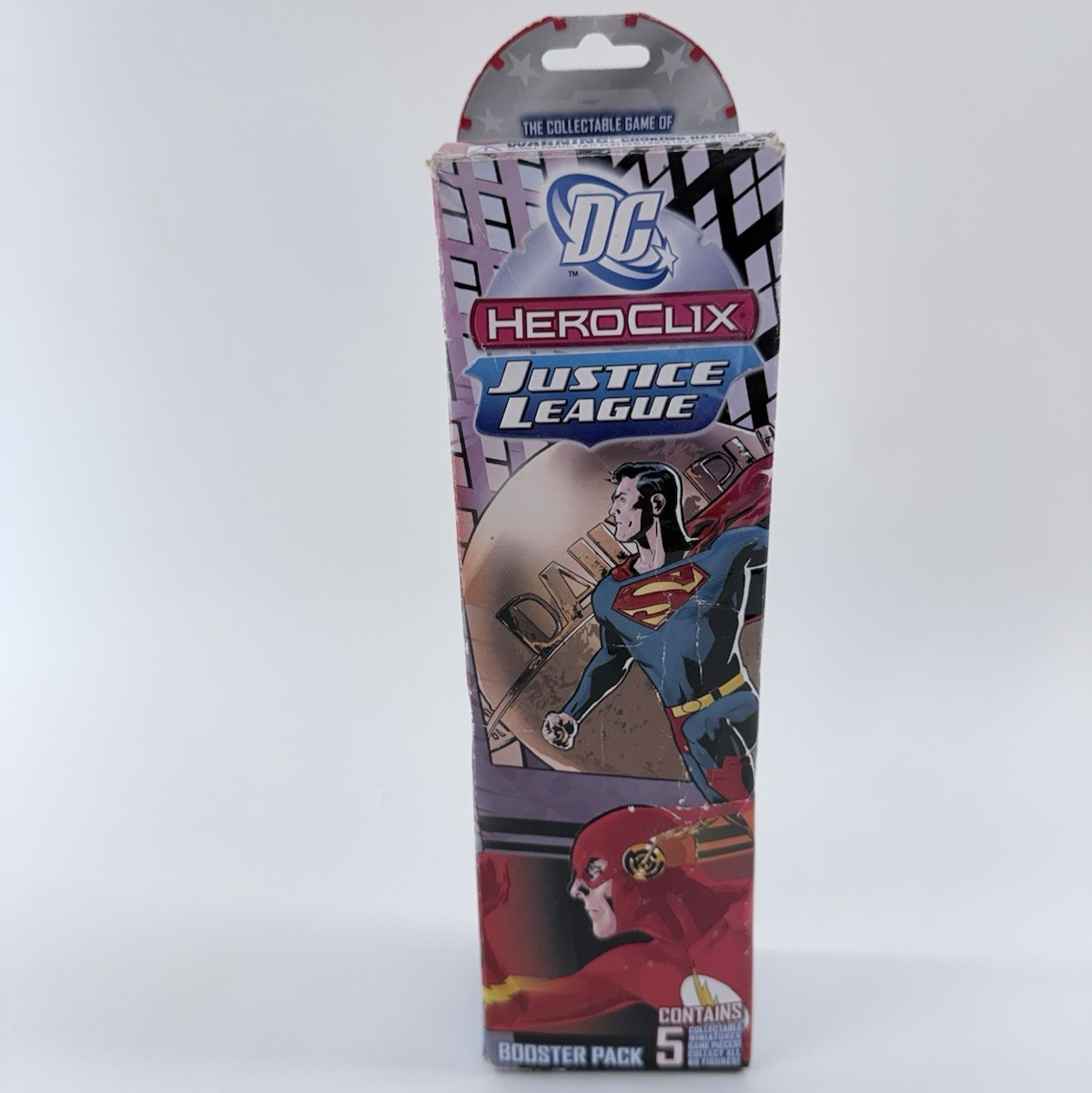 DC 2007 HeroClix Justice League Booster Pack (Set of 5+1) w/Box, Cards, Token