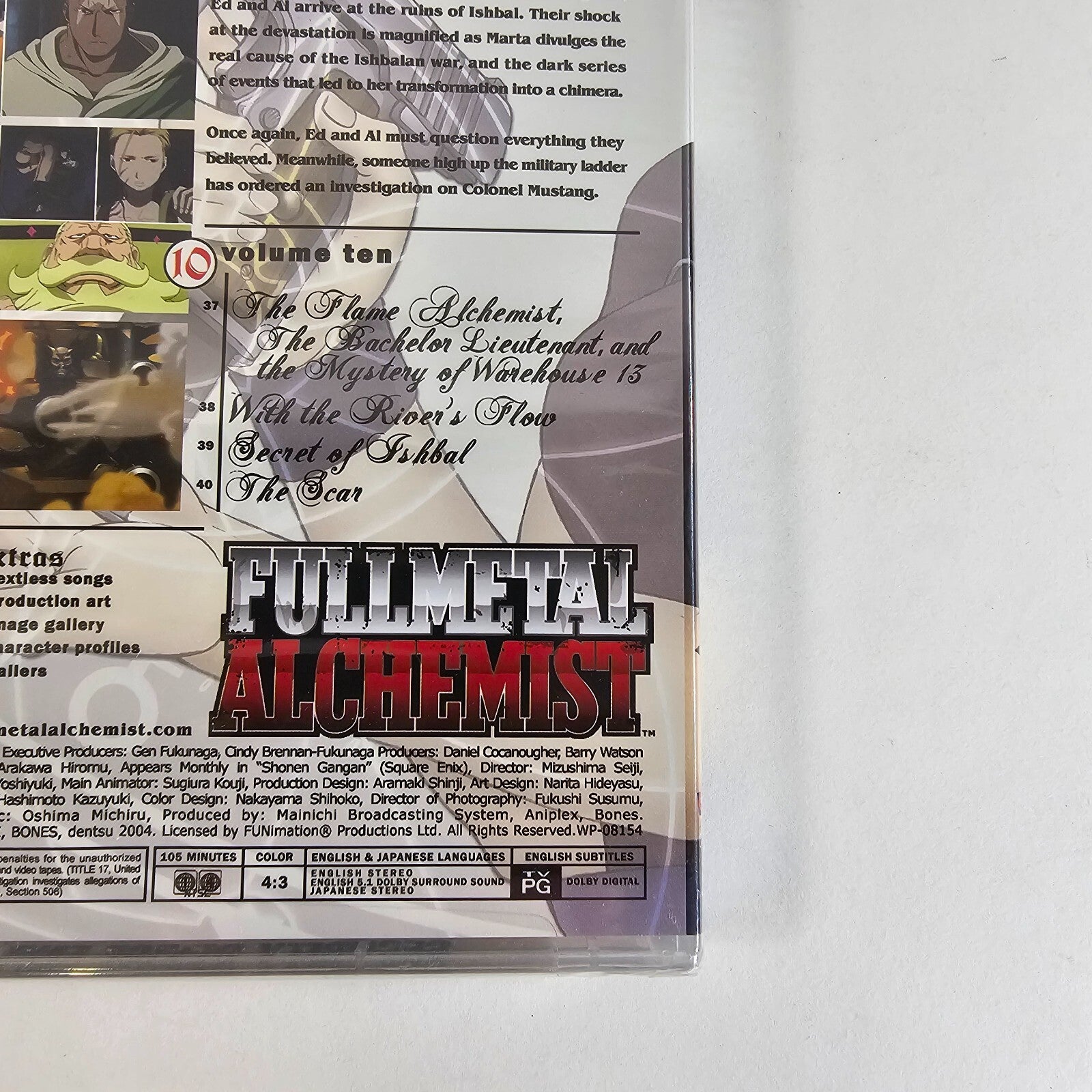 Fullmetal Alchemist - Vol. 10: Journey to Ishbal (DVD, 2006) NEW
