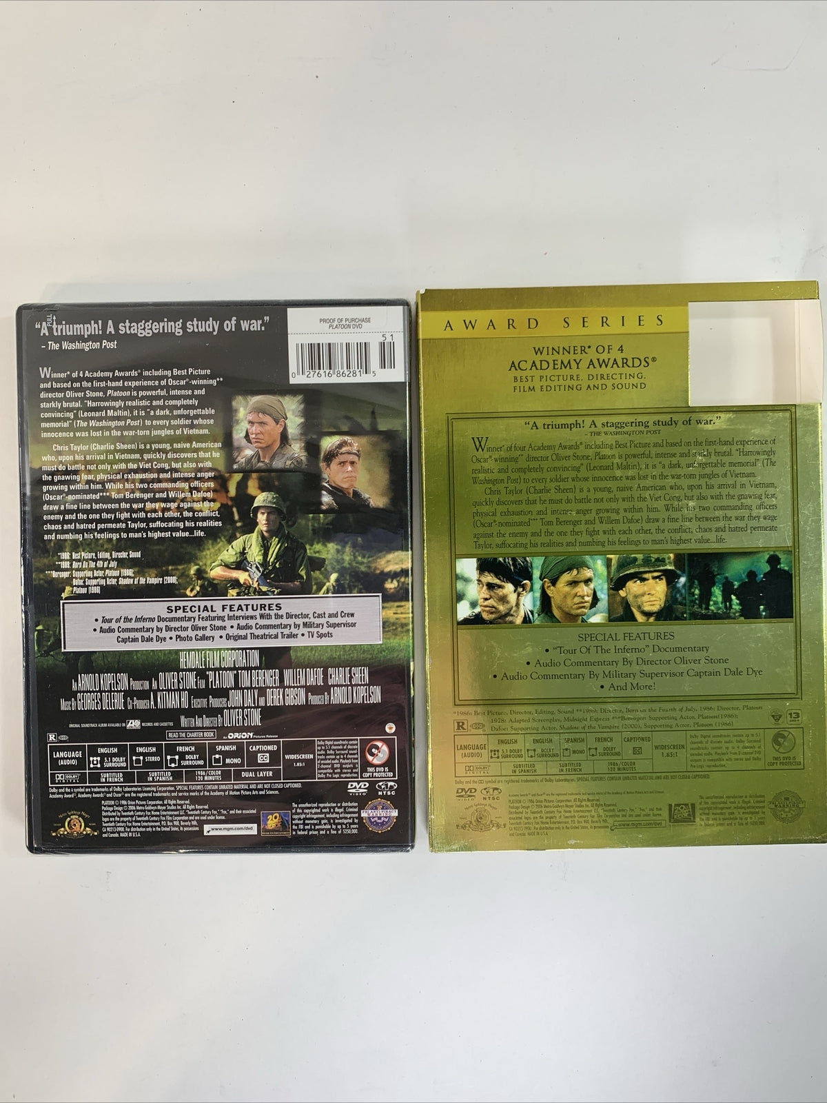 Platoon (DVD, 2009, Special Edition) New, Sealed with Slipcover