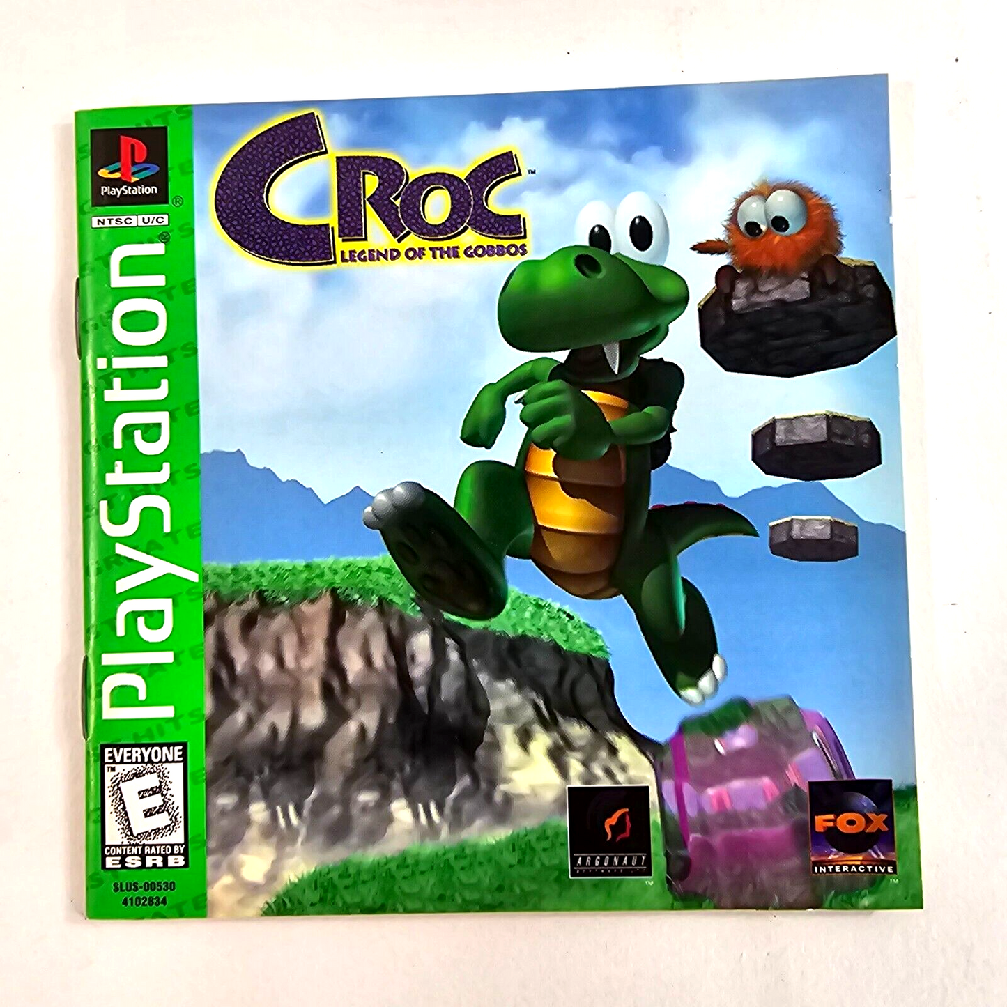 Croc: Legend of the Gobbos (PlayStation 1, 1998) Game Case Manual Registration