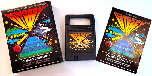 Cosmic Conflict!  (Magnavox Odyssey 2, 1978) Game Case Manual - Tested