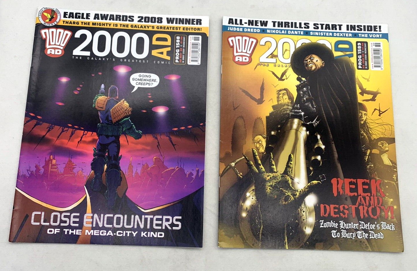 2000 AD Program Back Issues #1580- 1596 - 17 Books - Apr 08- Jul 08 Judge Dredd