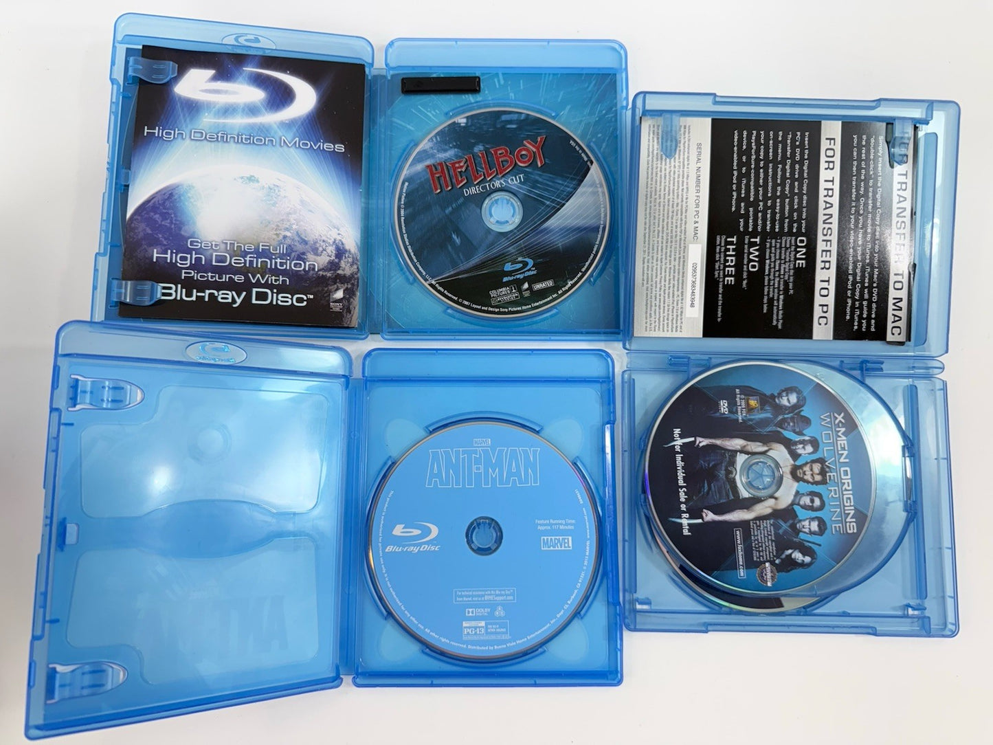 Marvel MCU 16 Film Collection (Blu-ray/DVD) Blade Trilogy, X-Men, and More