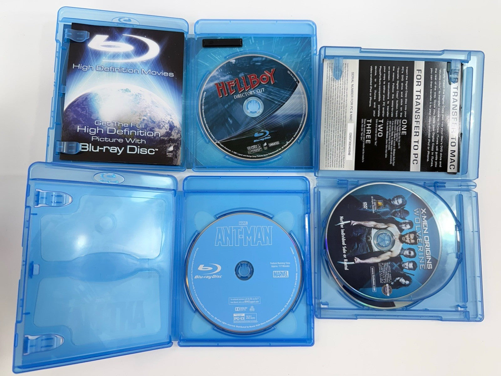 Marvel MCU 16 Film Collection (Blu-ray/DVD) Blade Trilogy, X-Men, and More