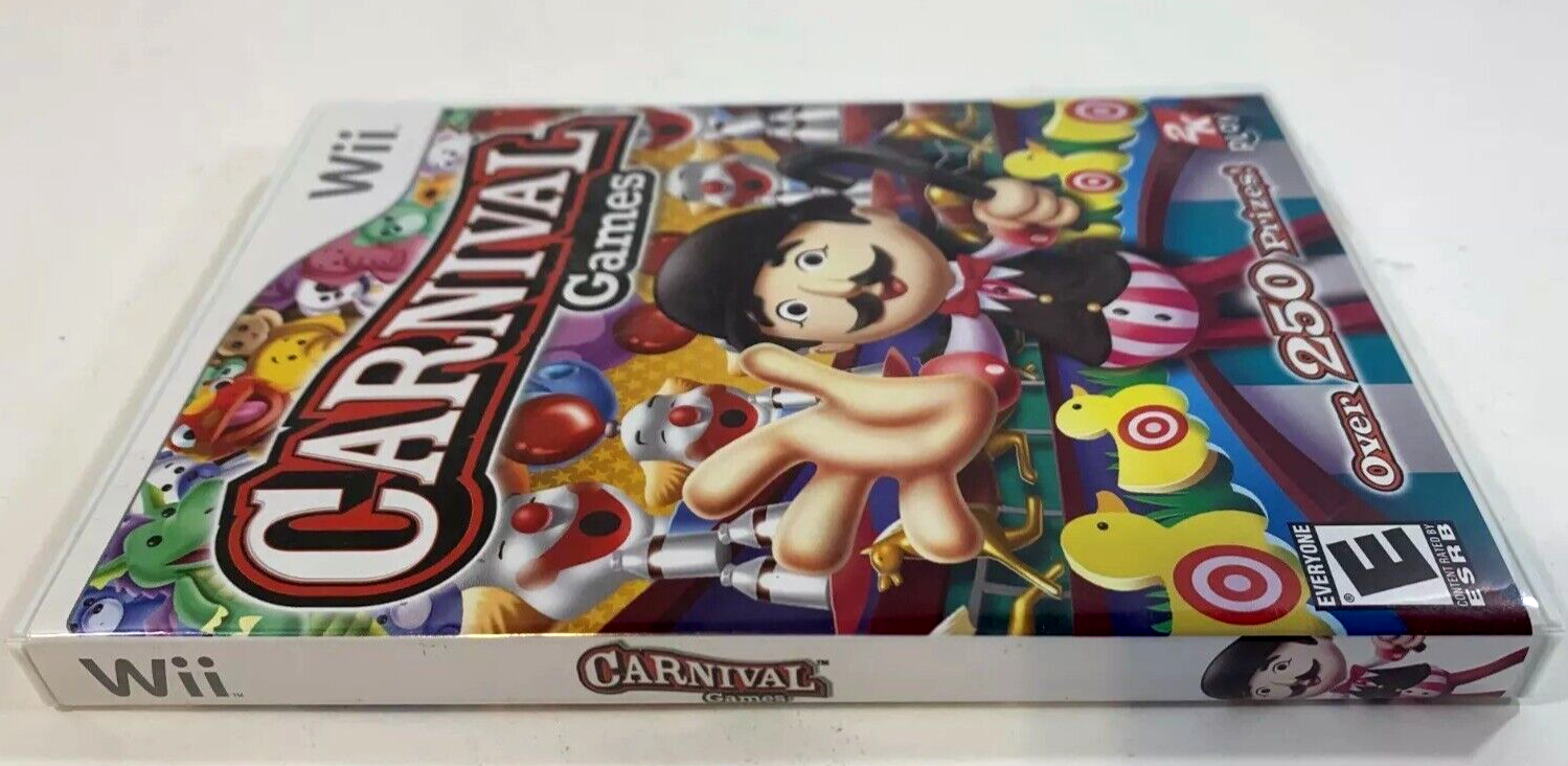 Carnival Games (Nintendo Wii, 2007) Game Case Manual Insert - Tested