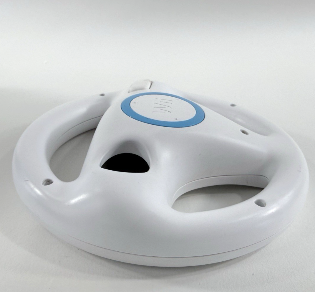Nintendo Wii White Steering Wheel Attachment RVL-024 (Set of 2)