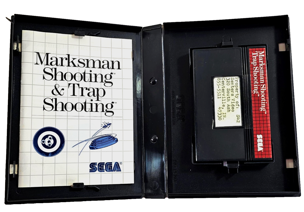 Marksman Shooting & Trap Shooting (Sega Master System, 1987) Game Case Manual
