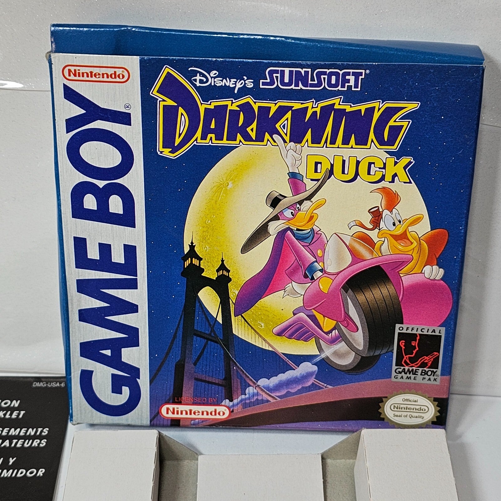Darkwing Duck (Nintendo Gameboy, 1993) Game Box Manual Inserts CIB Complete 