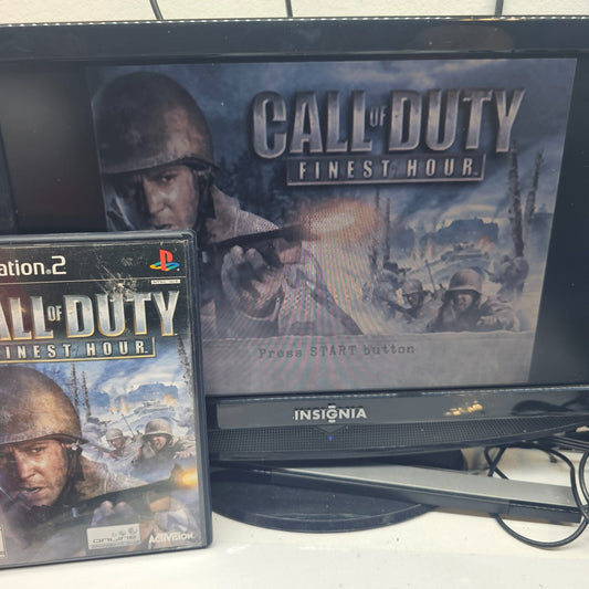 Call of Duty: Finest Hour (Sony PlayStation 2, 2004) Game Case Manual - Tested