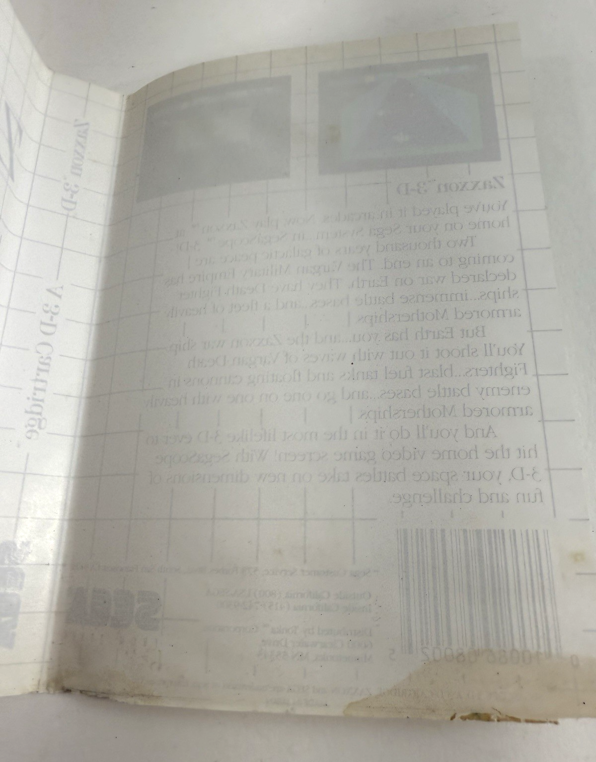 Zaxxon 3-D (Sega Master System, 1988) Game, Case, and Poster - Tested