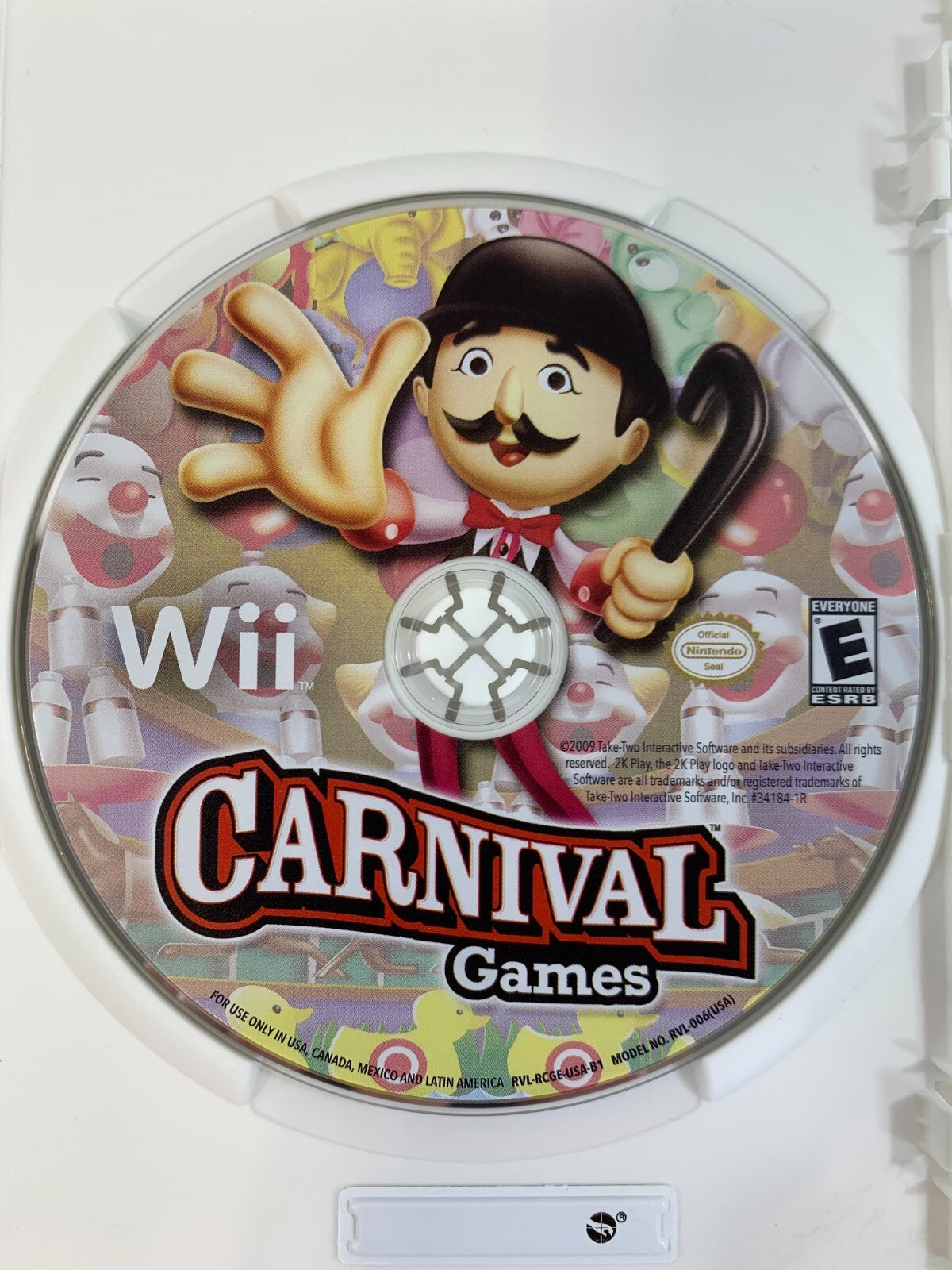 Carnival Games (Nintendo Wii, 2007) Game Case Manual Insert - Tested