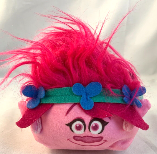 2017 DreamWorks Trolls 6" Princess Poppy Pink Cube Plush