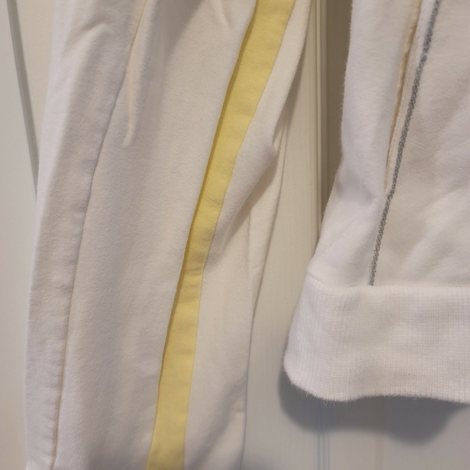 FILA Women's Large White and Yellow Full Zip Sports Jacket