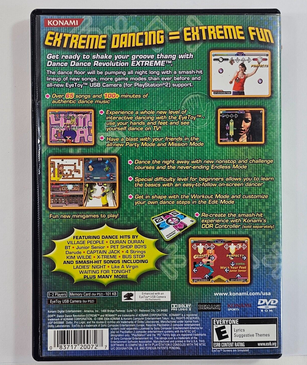 Dance Dance Revolution Extreme (PlayStation 2, 2008) Game, Case, Manual - Tested