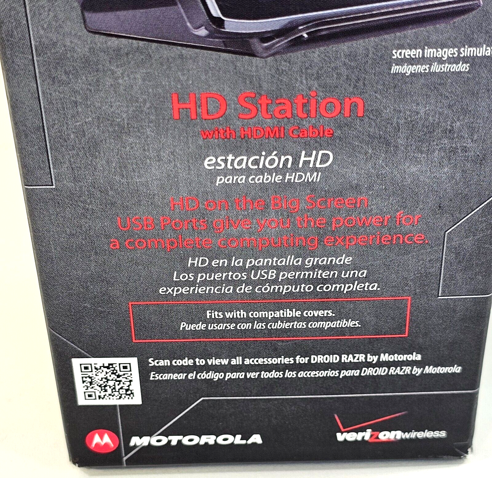 Motorola Droid Razr HD Docking Station and AC Adapter in Box - Tested