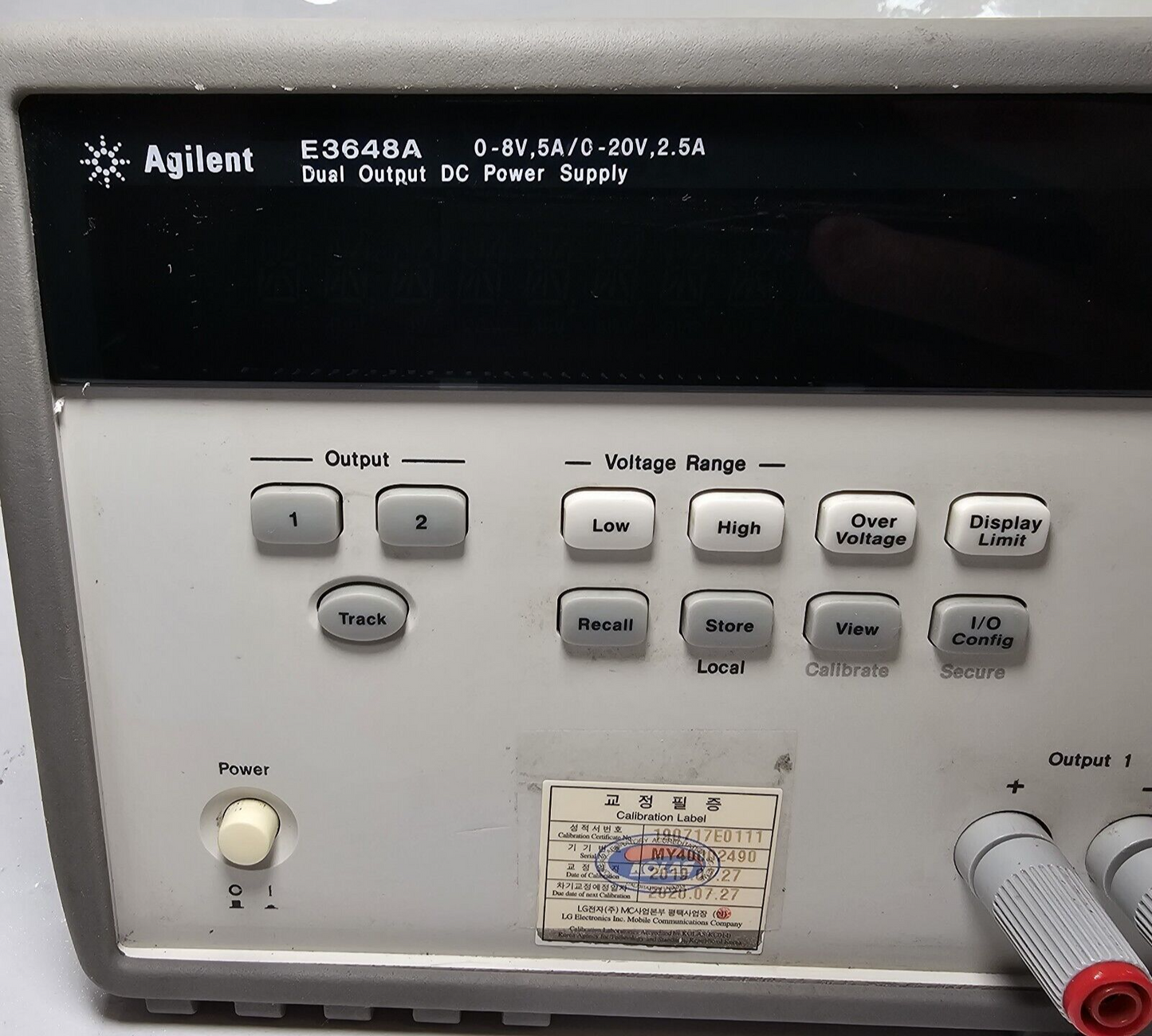 Agilent E3648A Dual Output DC Power Supply 0-8V,5A/0-20V,2.5A - Tested - 2490