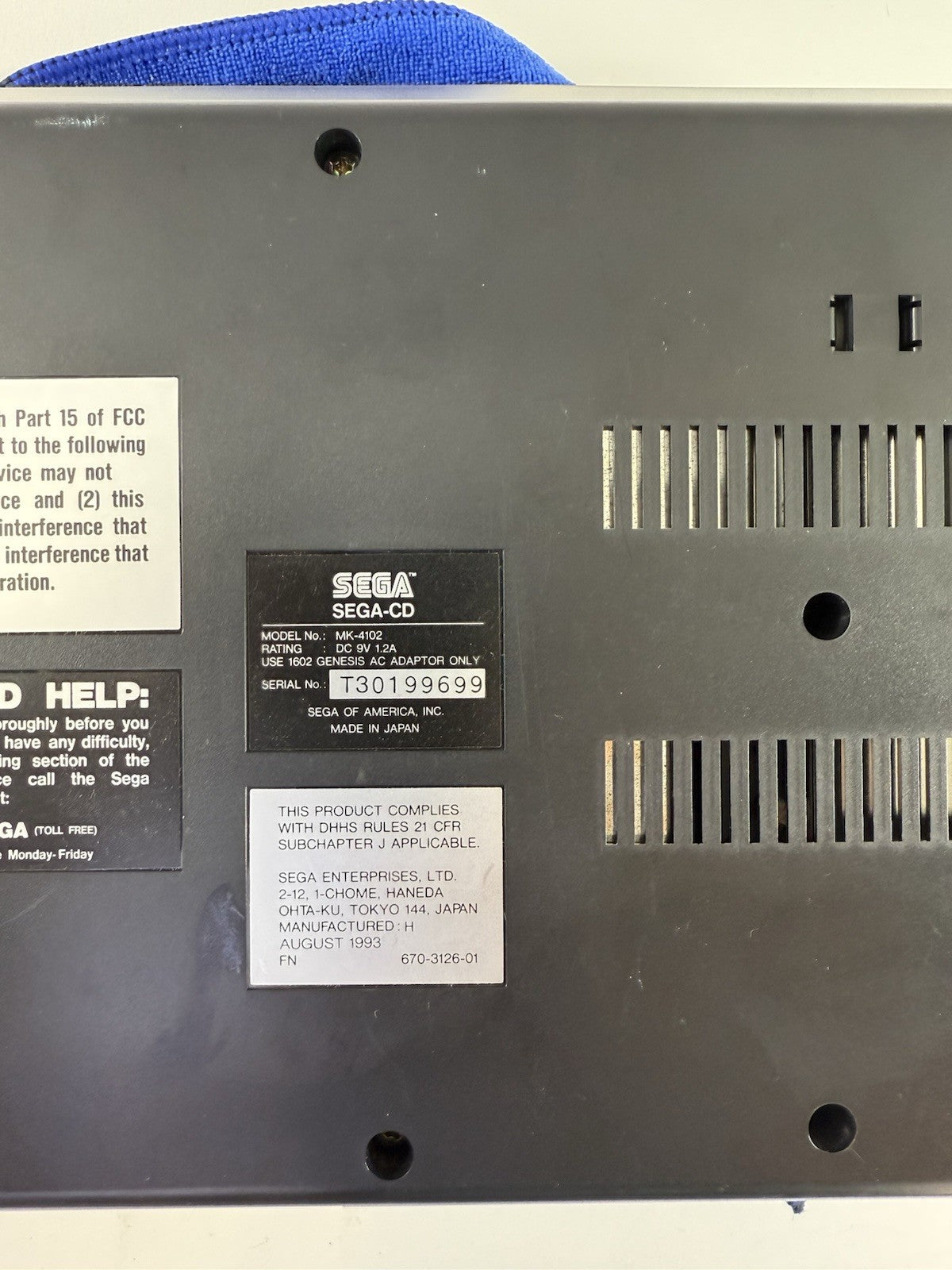 Sega Genesis Model 1 & Sega CD Model 2 with Controller and Accessories - Tested