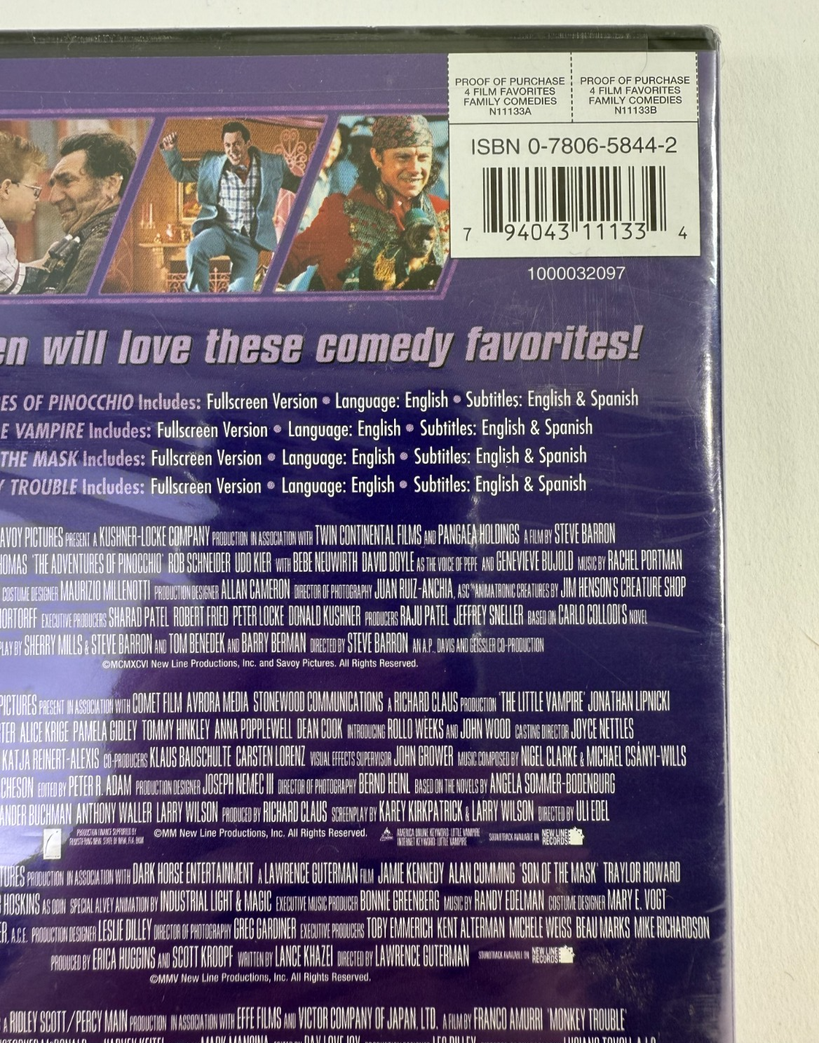 4 Film Favorites: Family Comedies (DVD, 2007) New, Factory Sealed