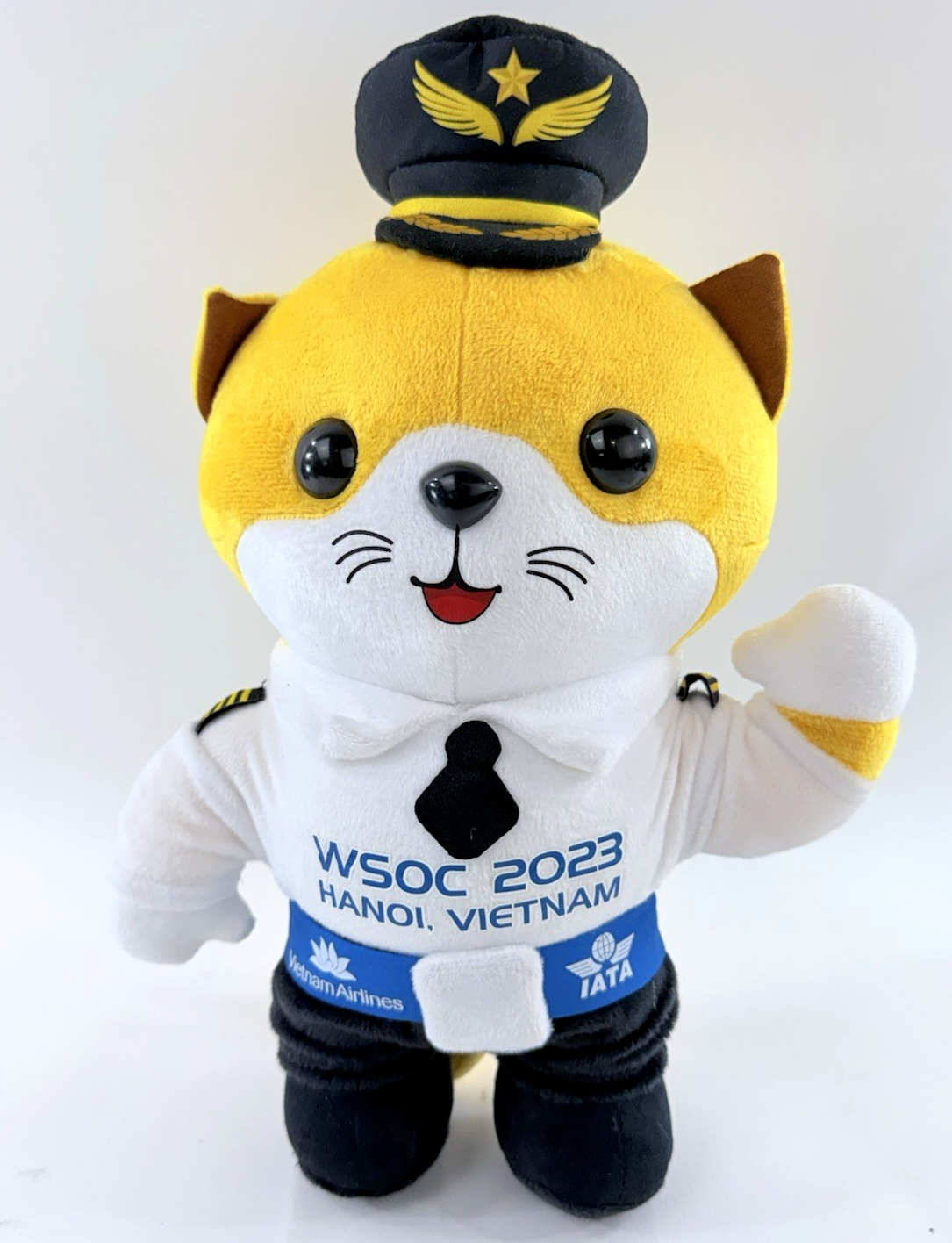 WSOC 2023 Hanoi Vietnam Airlines Pilot Cat Plush Mascot IATA Safety Conference