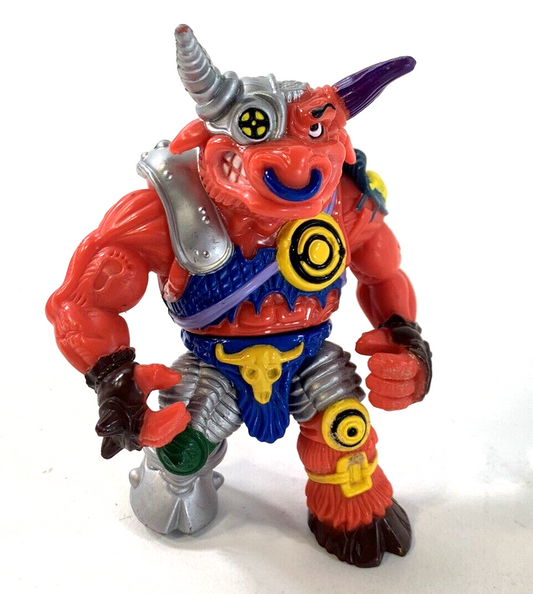 Playmates 1991 Teenage Mutant Ninja Turtle Groundchuck Red Bull Action Figure