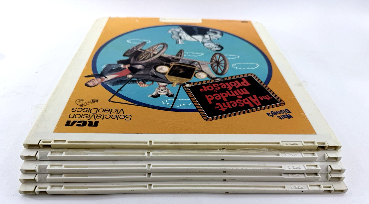 Disney CED Videodisc Bundle - Parent Trap, Love Bug, Old Yeller, Absent-Minded..