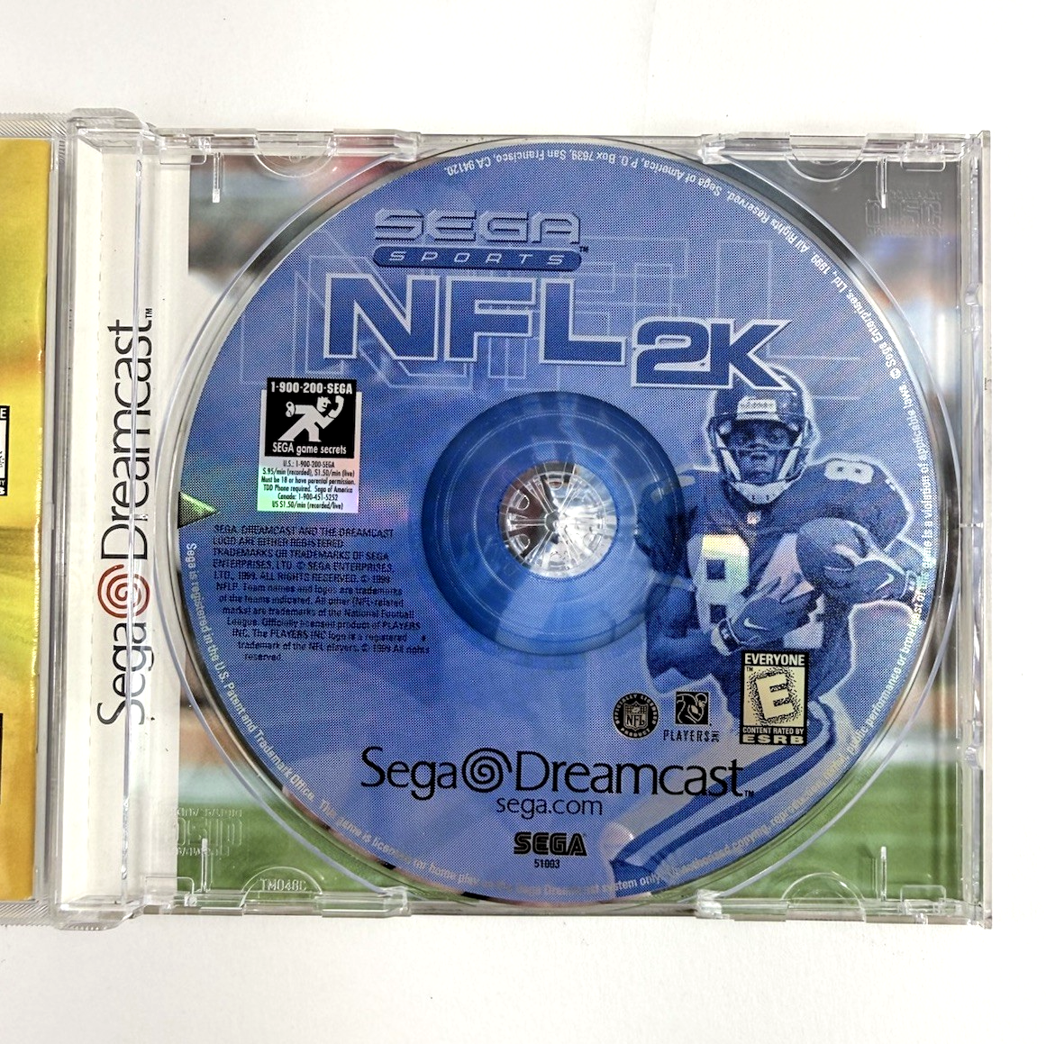 NFL 2K (Sega Dreamcast, 1999) Game Case Manual - Tested and Working