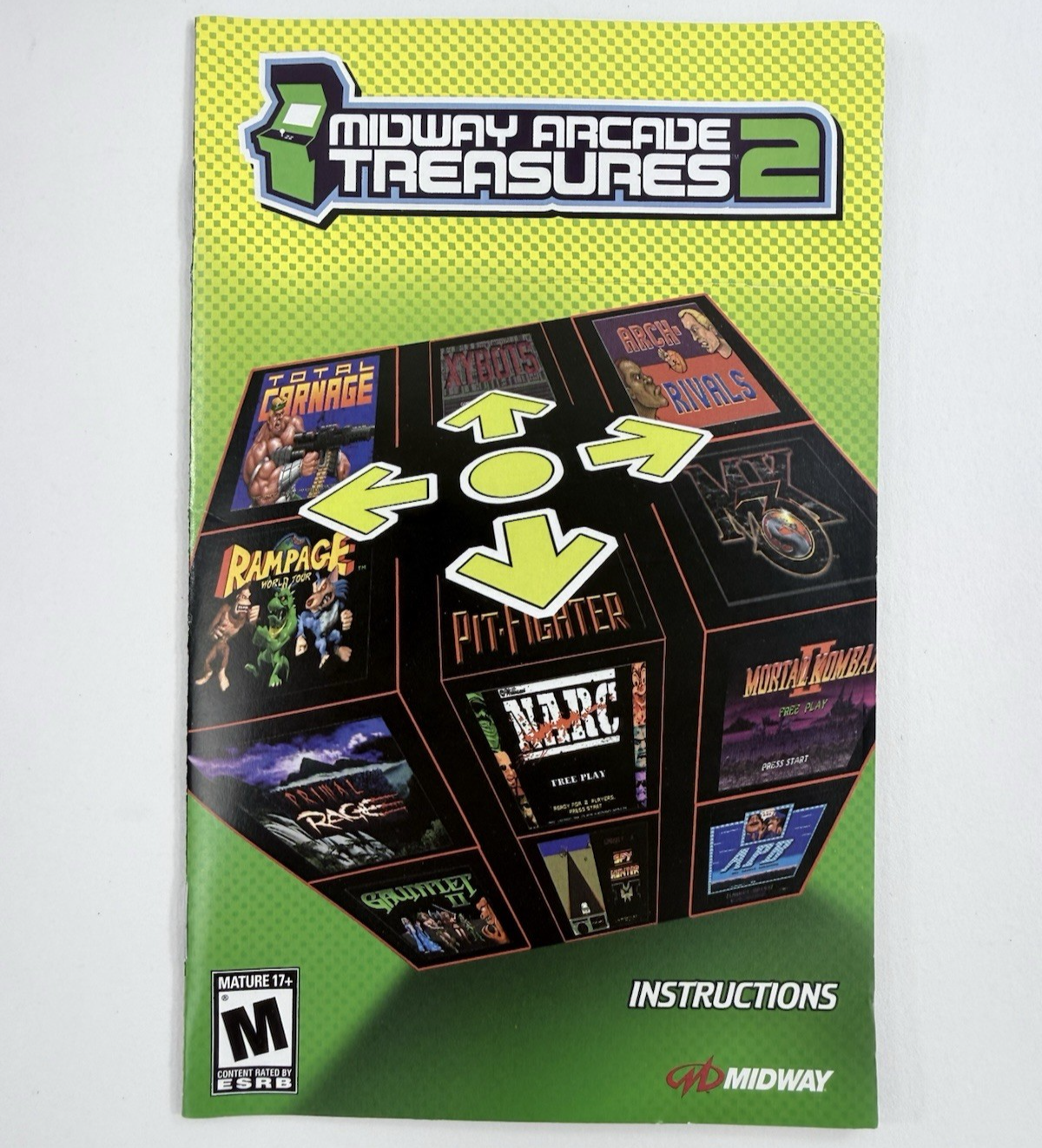 Midway Arcade Treasures 2 (PlayStation 2, 2004) Game Case Manual Registration