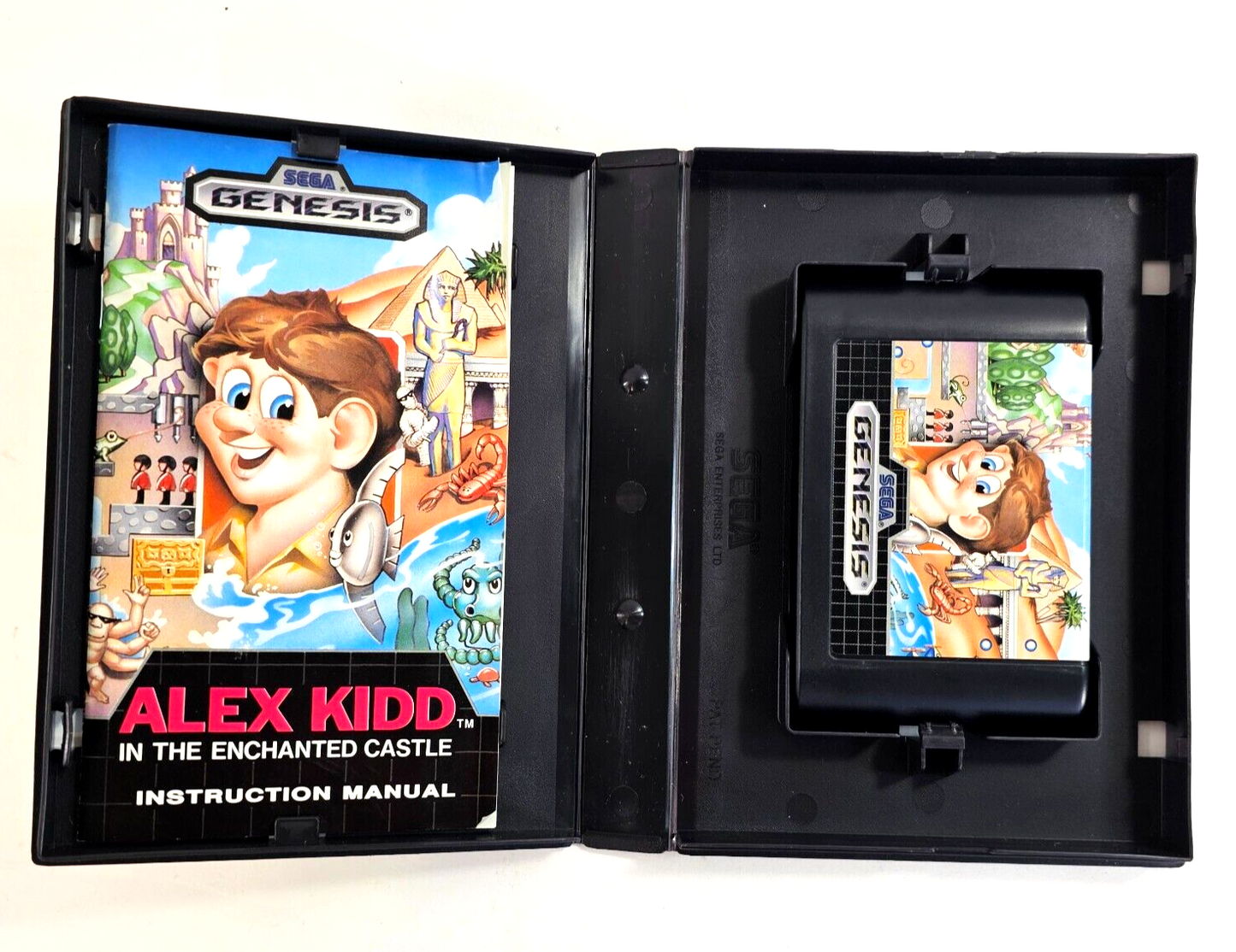Alex Kidd in the Enchanted Castle (Sega Genesis, 1989) Game Case Manual - Tested