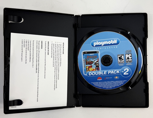 Playmobil Double Pack No. 2 Knights and Pirates (PC, 2010) Discs, Case, Insert