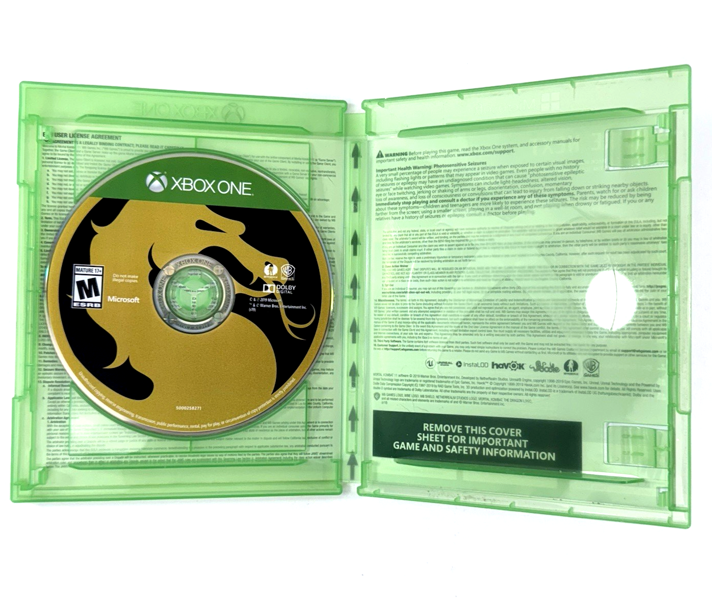 Mortal Kombat 11 (Microsoft Xbox One/Series X, 2019) Game and Case - Tested