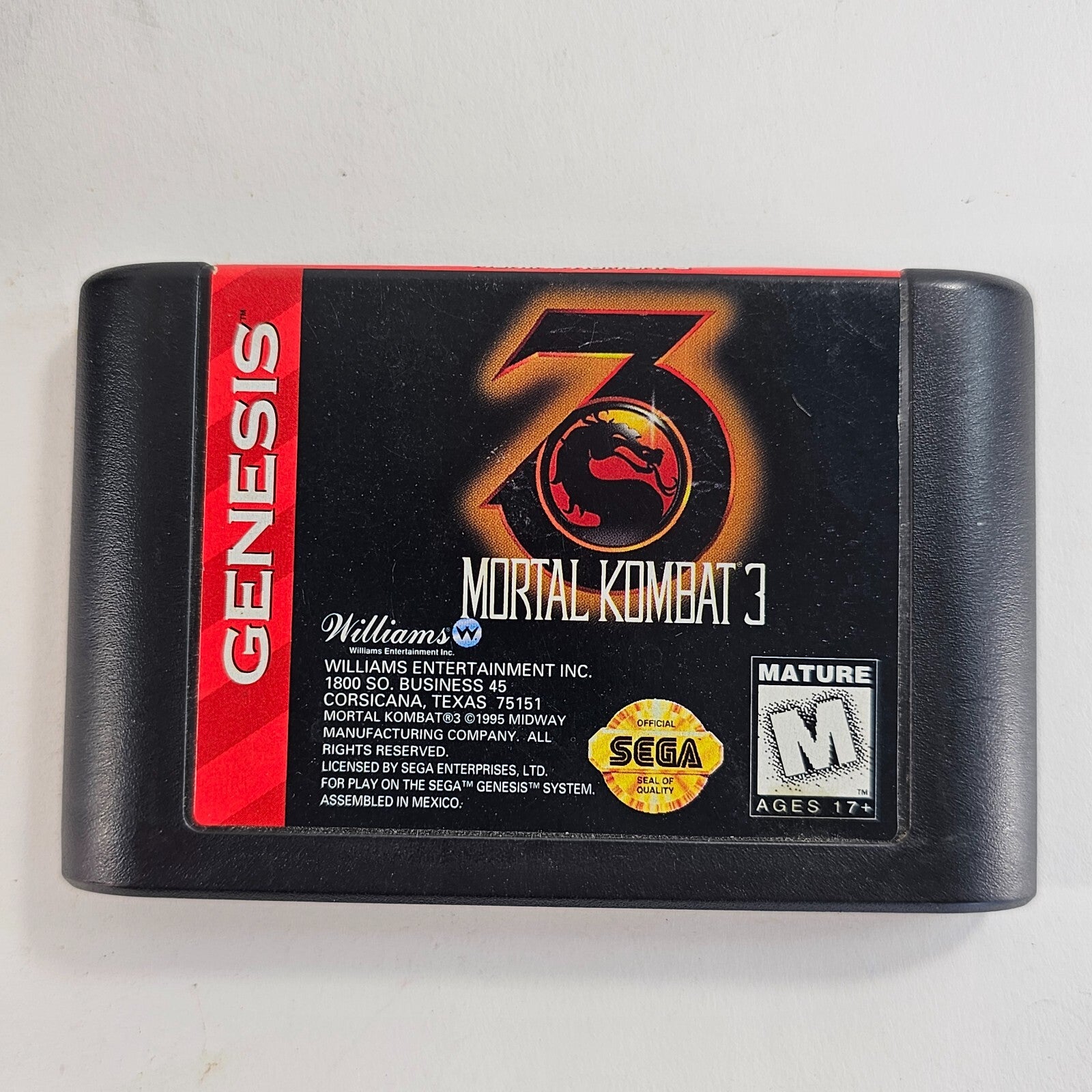 Mortal Kombat 3 (Sega Genesis, 1995) Game and Case - Tested and Working