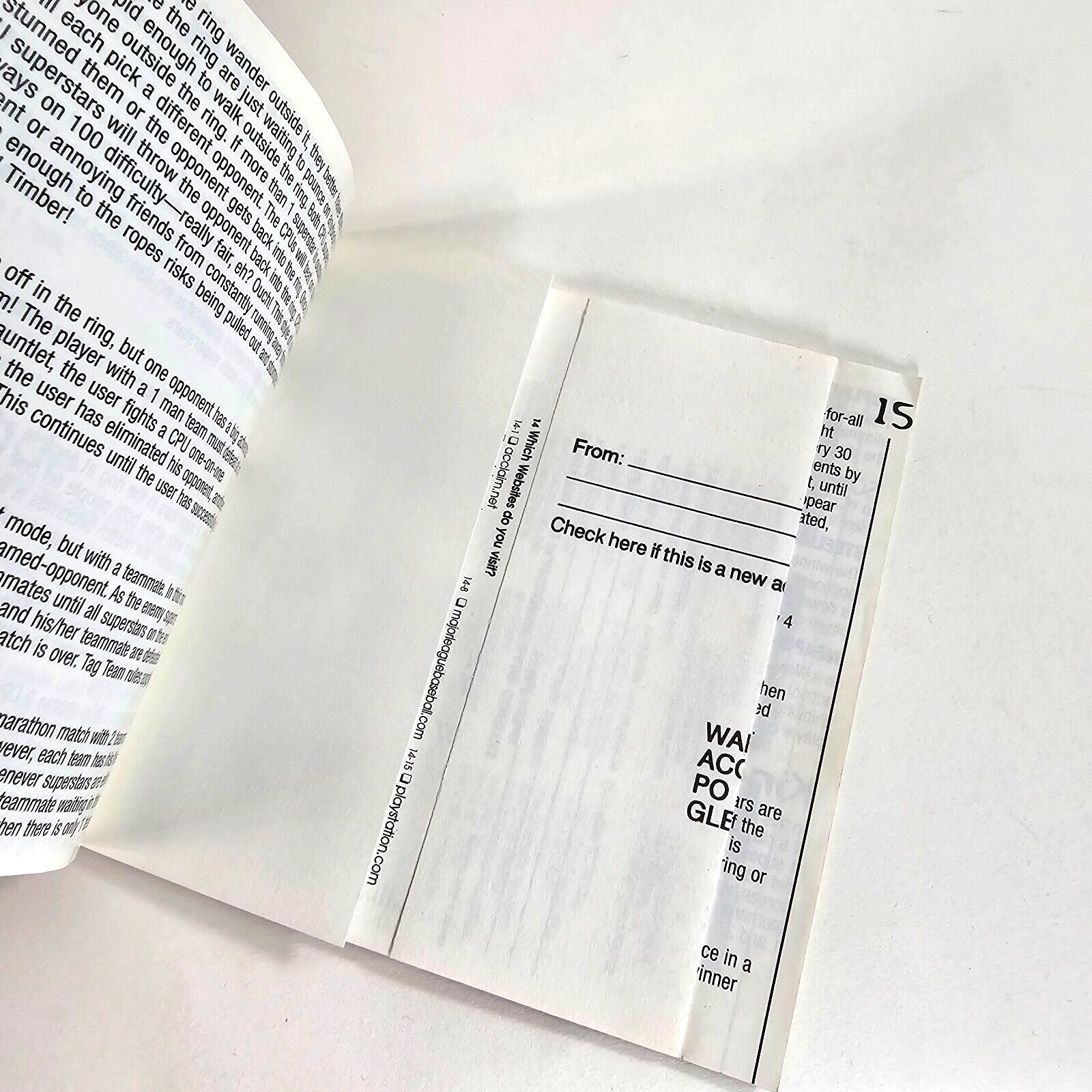 WWF Attitude (Sony PlayStation 1, 1999) Game Case Manual Registration Card