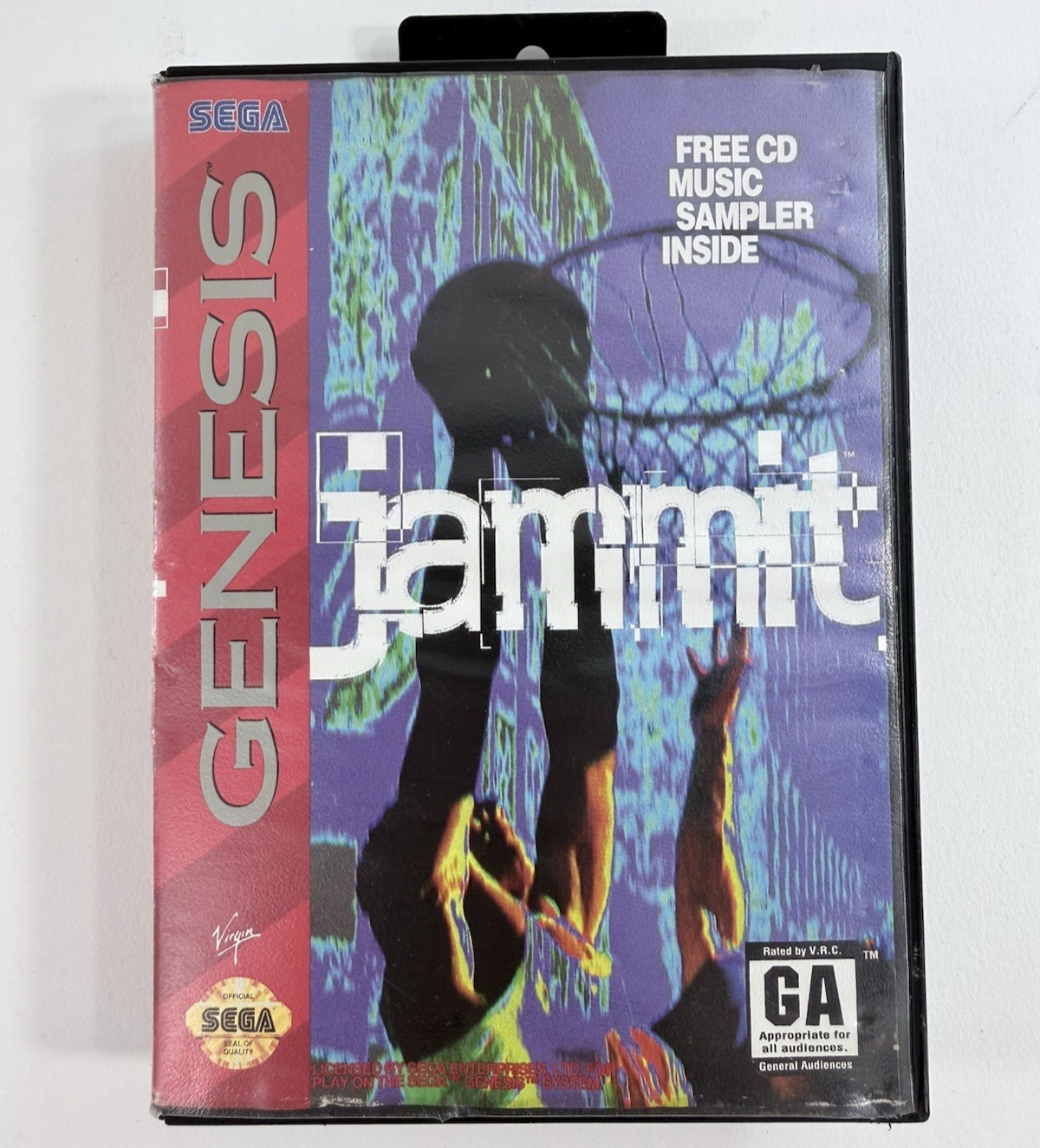 Jammit (Sega Genesis, 1994) Game Case Manual - Tested and Working