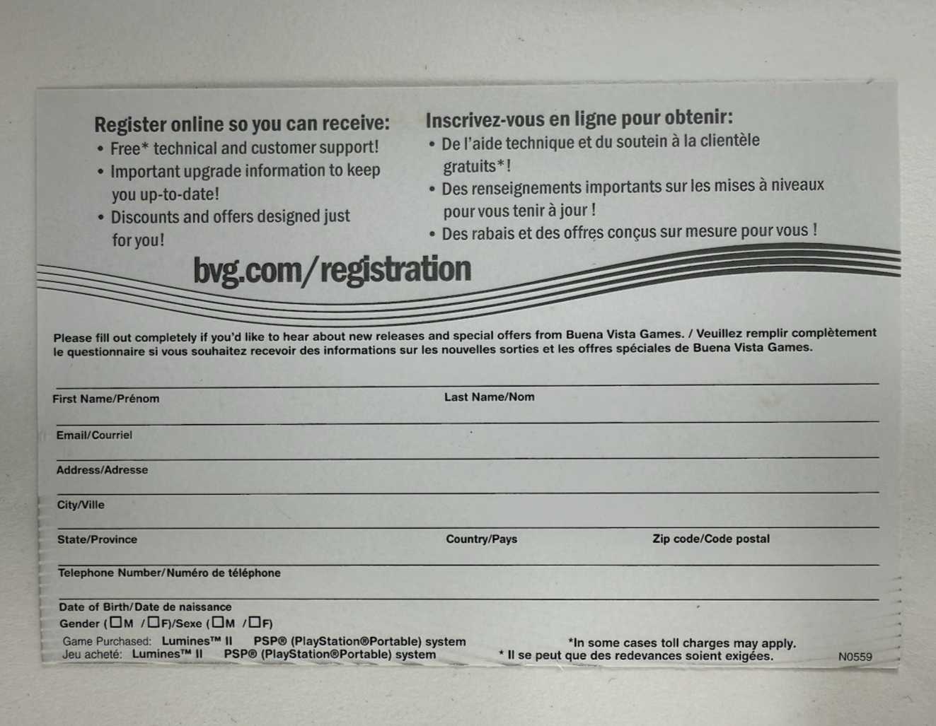 Lumines II (Sony PSP, 2006) Game, Case, Manual, Registration Card - Tested