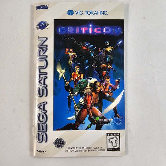 Criticom (Sega Saturn, 1995) Replacement Manual