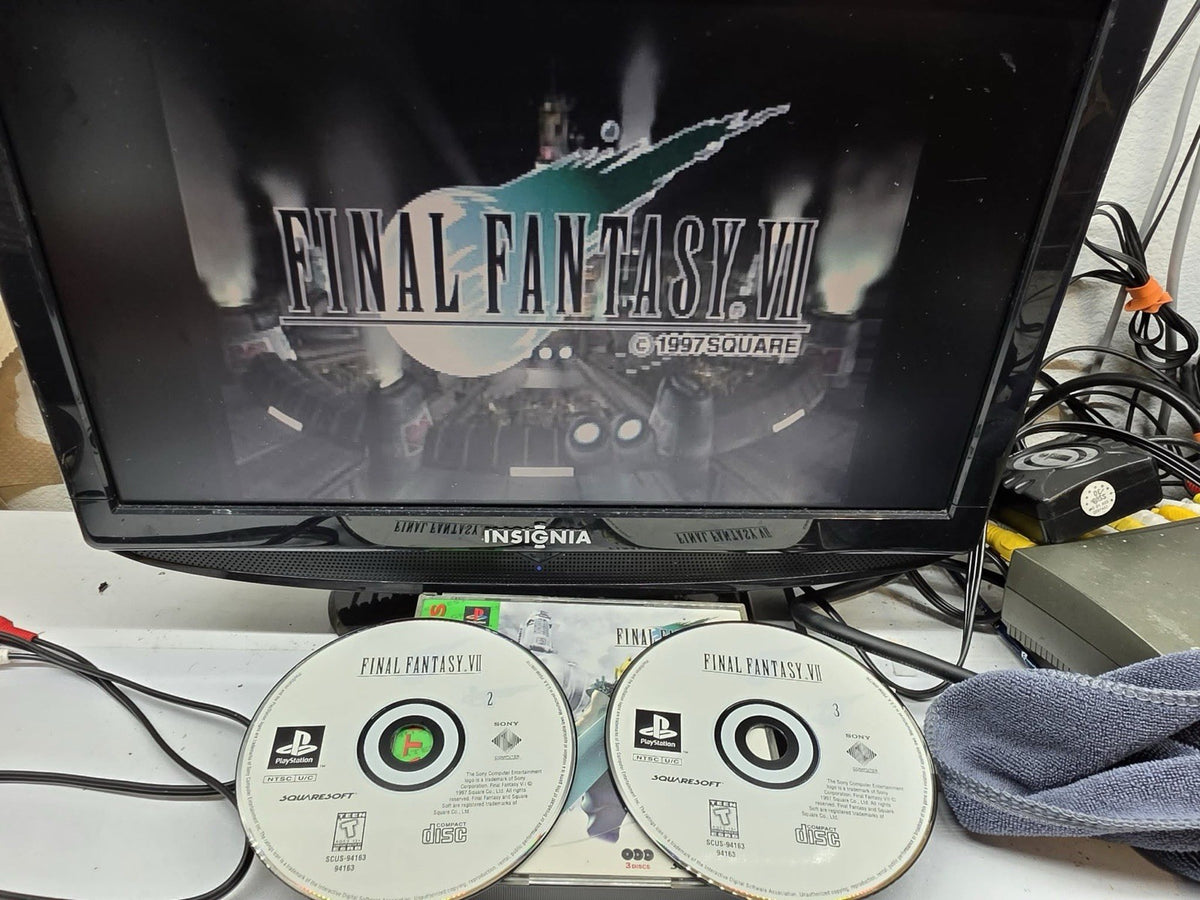 Final Fantasy VII (PlayStation 1, 1997) GH Game Discs and Case - Tested