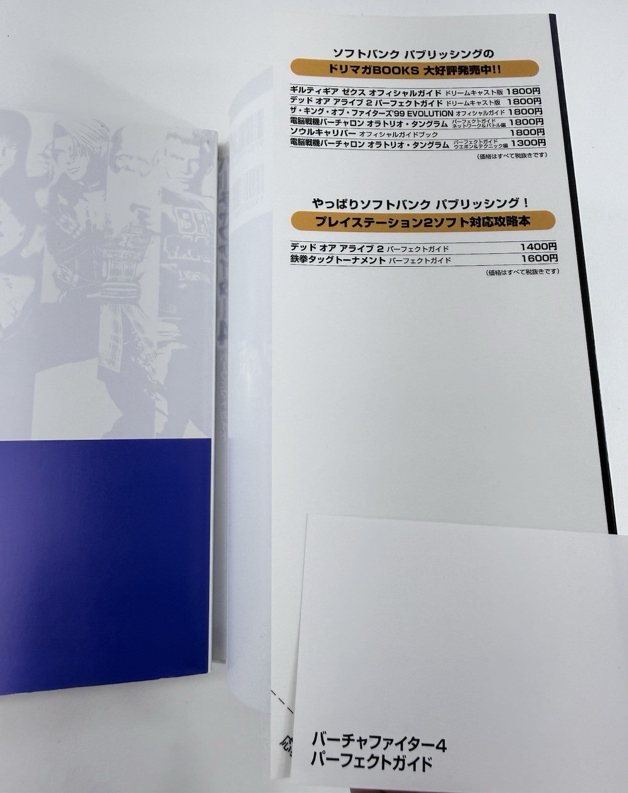 Virtua Fighter 4 Perfect Guide Ver. B (SoftBank Publishing, 2001) Japanese Ver.