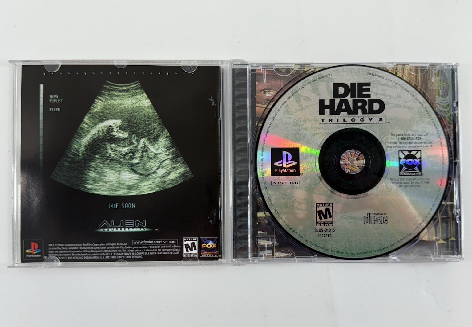 Die Hard Trilogy 2: Viva Las Vegas (PlayStation, 2000) Game Case Manual Reg.