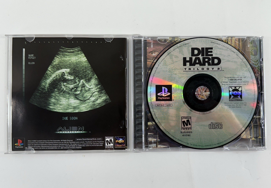 Die Hard Trilogy 2: Viva Las Vegas (PlayStation, 2000) Game Case Manual Reg.