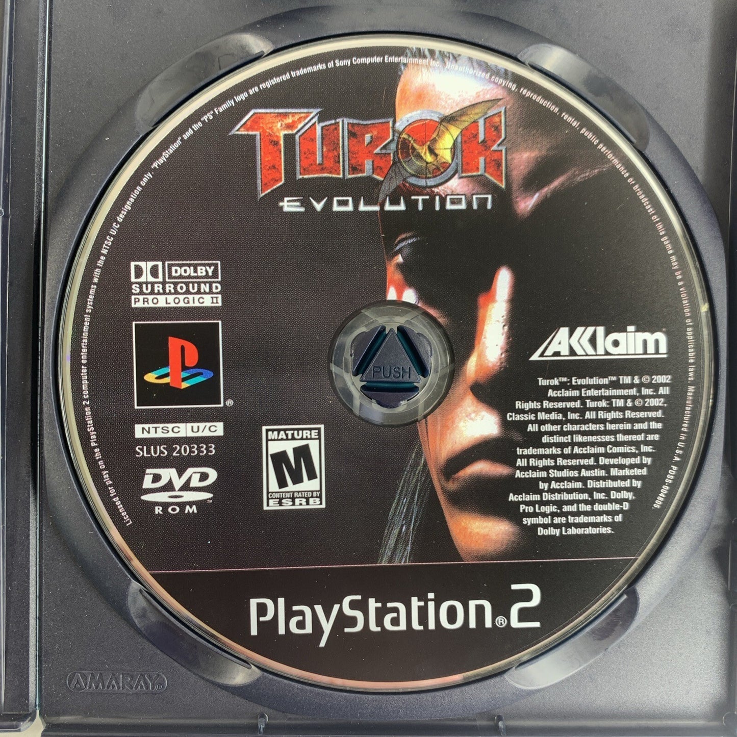 Turok: Evolution (Sony PlayStation 2, 2002) Game Case Manual Registration Card