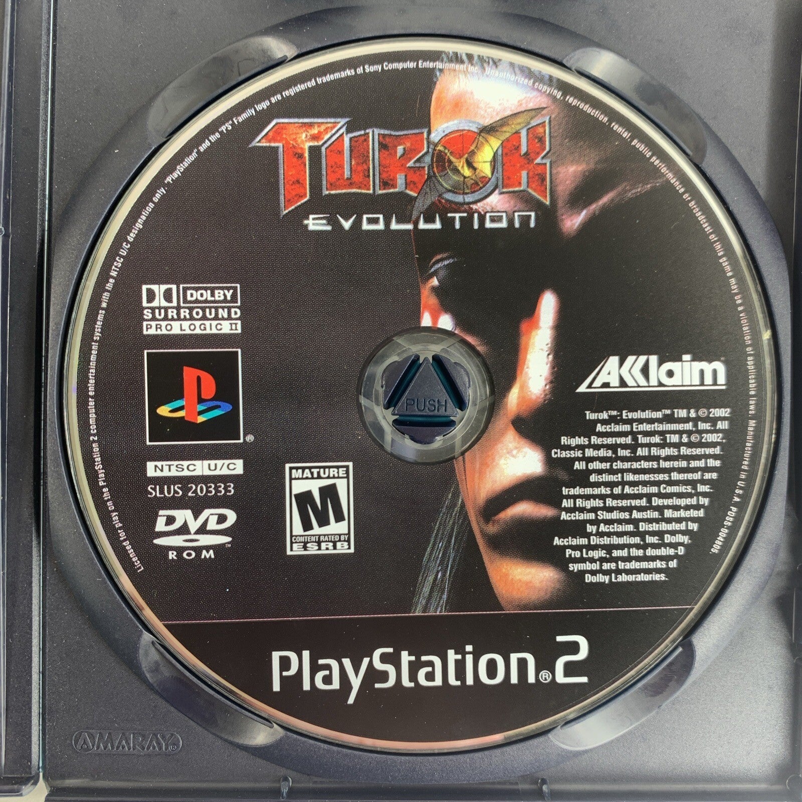 Turok: Evolution (Sony PlayStation 2, 2002) Game Case Manual Registration Card