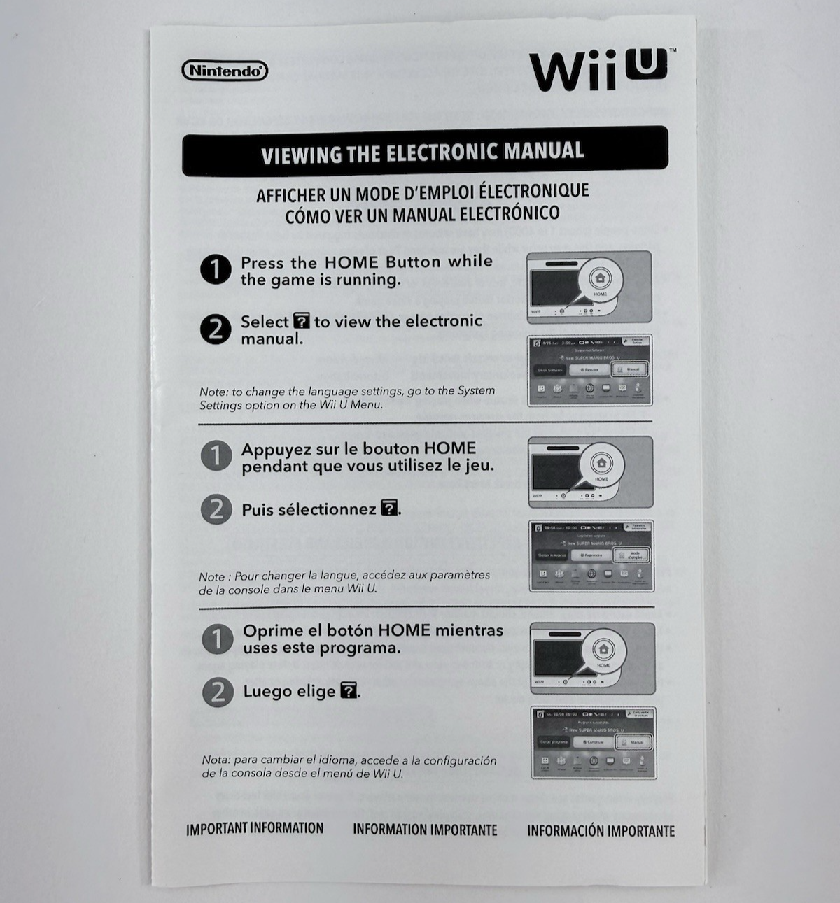 Splatoon (Nintendo Wii U, 2015) Game Case Manual - Tested and Working