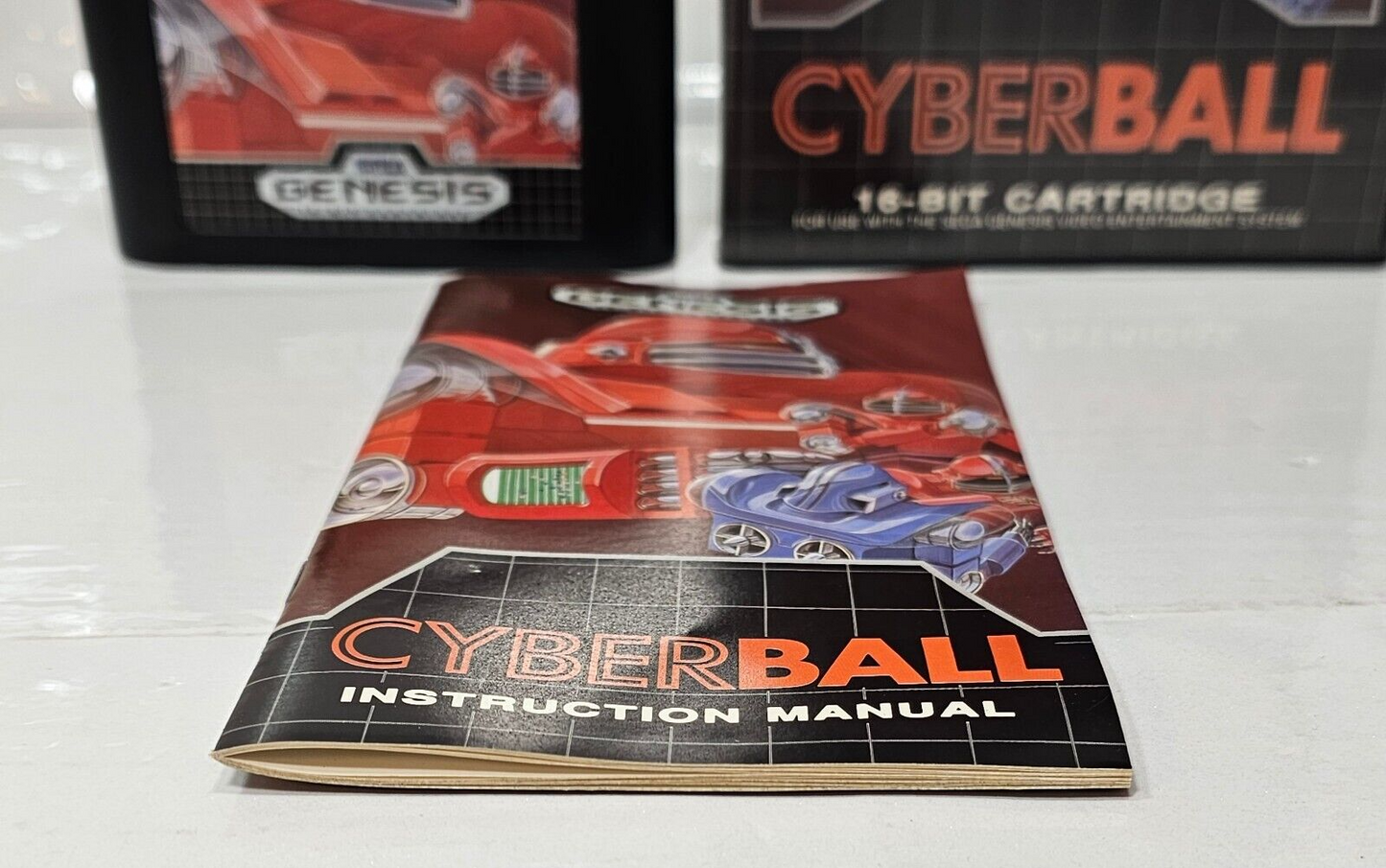 Cyberball (Sega Genesis, 1990) Game Case Manual - Tested and Working