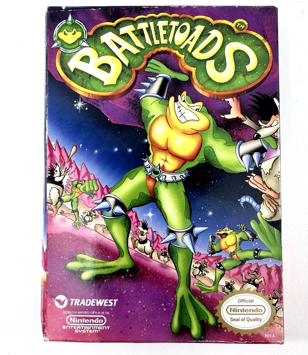 Battletoads (Nintendo NES, 1991) Game Box Manual Poster Foam Sleeve - Tested