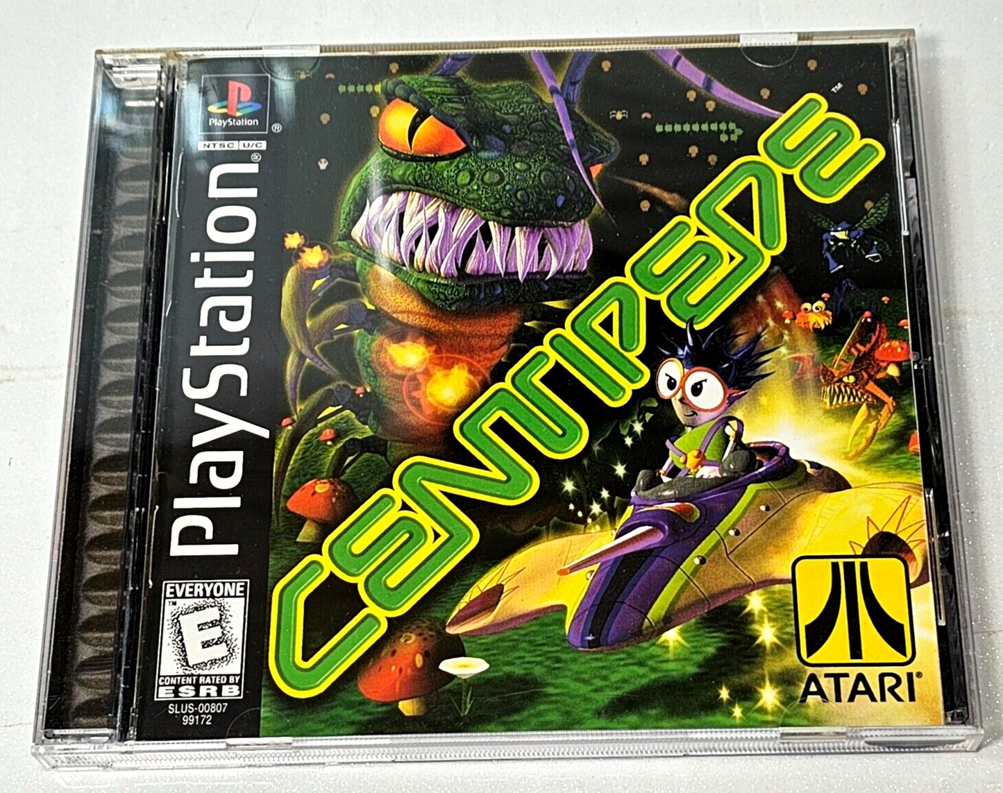 Centipede (Sony PlayStation 1, 1991) Black Label Game Case Manual - Tested