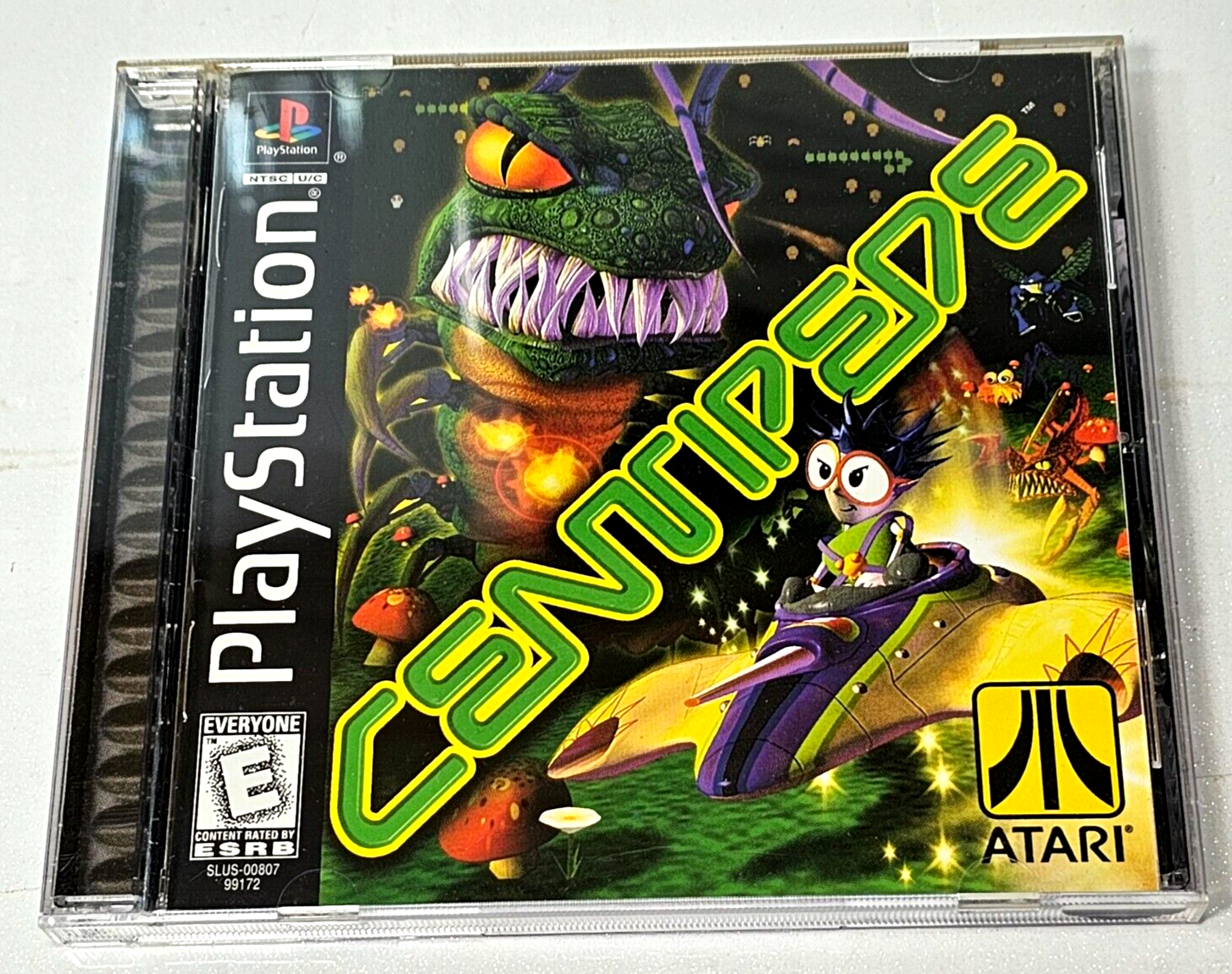 Centipede (Sony PlayStation 1, 1991) Black Label Game Case Manual - Tested